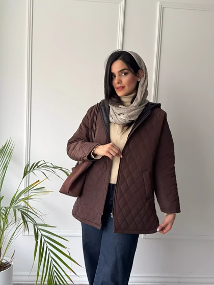 کاپشن زنانه کلاهدار آستردار ونوس **