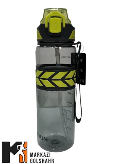 قمقمه ورزشی بدنه طلق شفاف 1 لیتری کد 592