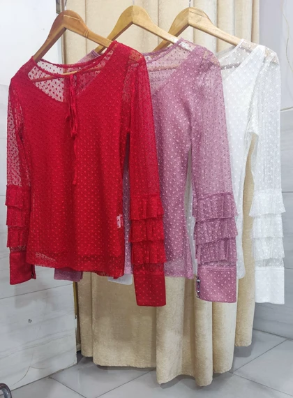 بلوز توری زنانه مجلسی