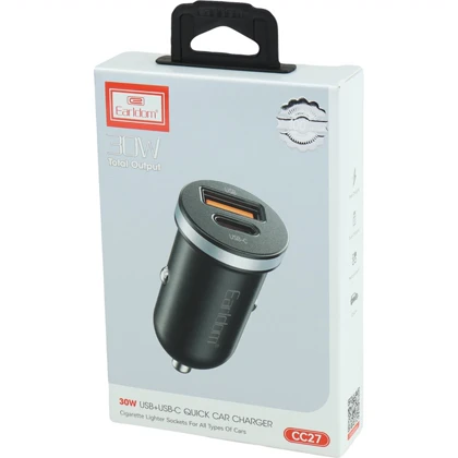 شارژر فندکی فست شارژ ارلدام Earldom مدل CC27 توان 30 وات