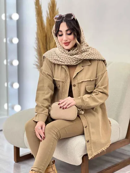 مانتو کتان ریش دار ترلان