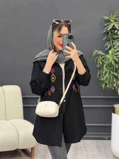 مانتو لینن طرح لوزی