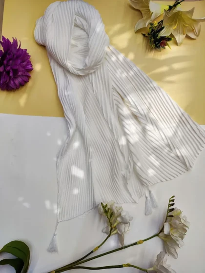 شال پلیسه مون‌لایت - درخشش بی‌نظیر در استایل مجلسی شما