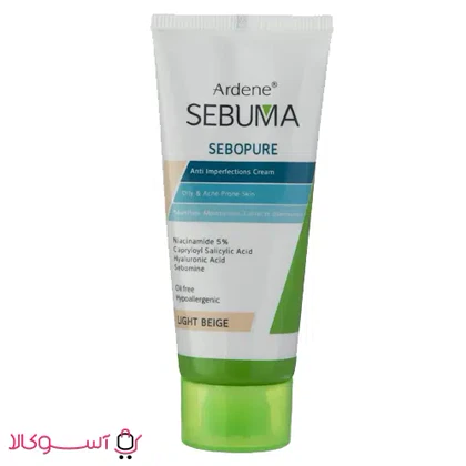 کرم ضد جوش رنگی آردن سبوما مدل sebopure حجم 30 میل