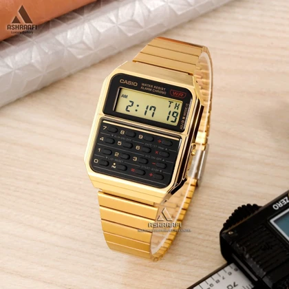 ساعت کاسیو ماشین حسابی طلایی Casio CA-500WEG-1A