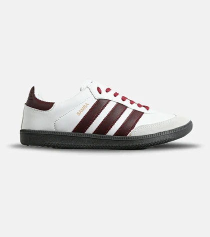 کفش کتانی زنانه سفید زرشکی ADIDAS Samba مدل 7173