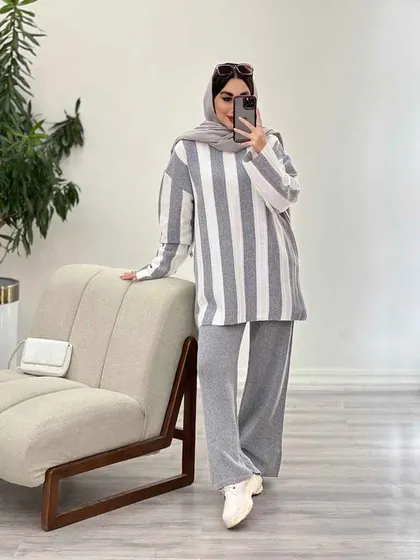 ست بافت راه راه مهناز