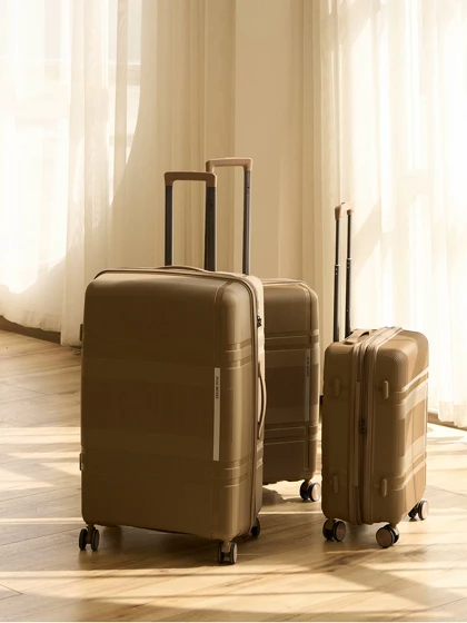 چمدان رزمری مدل Rose Merry RL-477-3S سایز بزرگ نسکافه ای