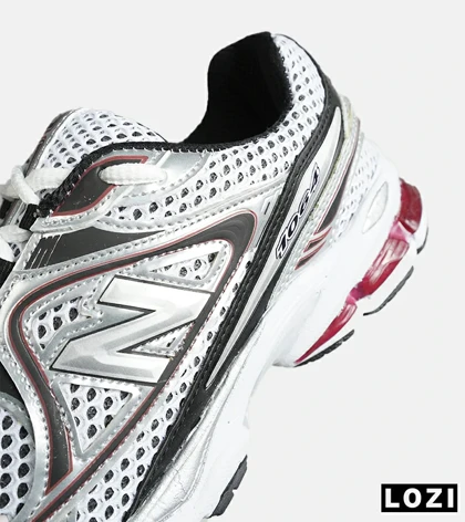 کفش کتانی مردانه و زنانه مشکی طوسی قرمز NEW BALANCE 1064 مدل 8154