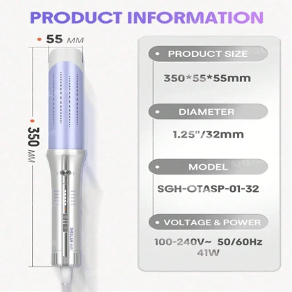 فر کننده مو اتوماتیک شیگلم مدل One Touch Airflow Styler Pro 32mm
