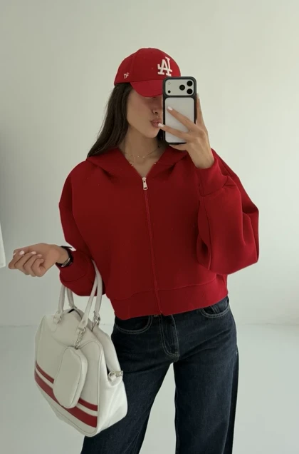 سویشرت زنانه کلاه دار pinky