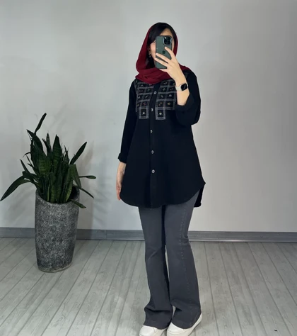 مانتو گلدوزی خوشه(ایراد دار)