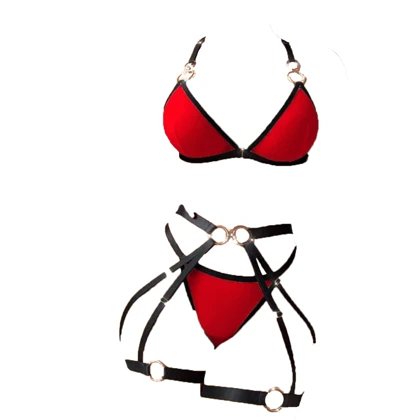 ست فانتزی گارتردار قرمز برند هارنی کد 9031