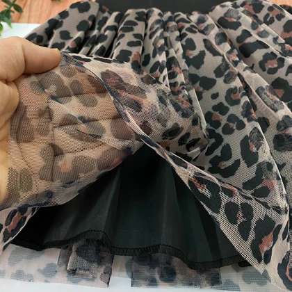 کراپ دامن دخترانه میکی پلنگی