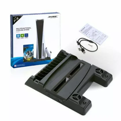 استند شارژ و فن خنک کننده PS5 مدل TP5-0593Bمناسب fat/slim