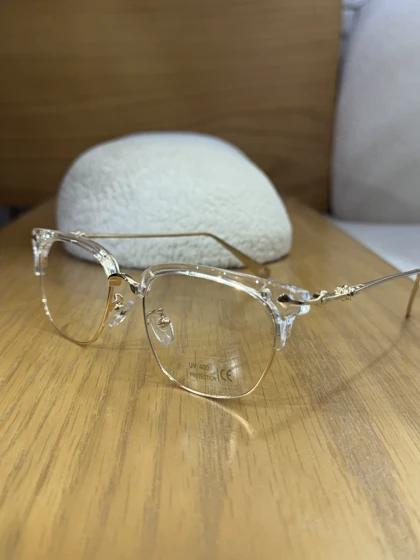 عینک فریم لس کروم هارتز کد 189998 Chrome Hearts