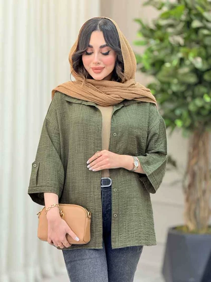 شومیز آستین پاگن ثمین