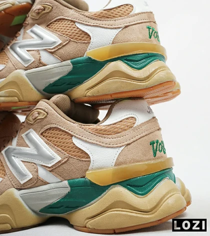 کفش کتانی مردانه کرم قهوه ای سبز NEW BALANCE 9060