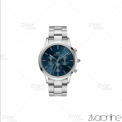 ساعت دنیل ولینگتون آیکونیک لینک مردانه سه موتوره نقره ای سرمه ای 105425