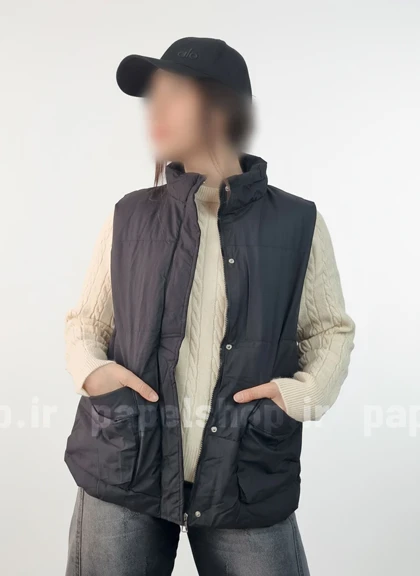 پافر زنانه شمعی زیپ مخفی دوجیب