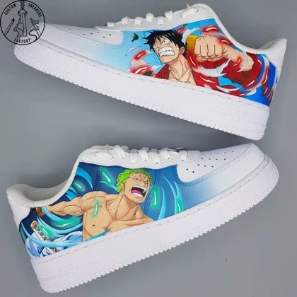 کفش اسپرت ONE PIECE کاستوم کتانی انیمه وان پیس ایرفورس نایک nike air force کد 83738