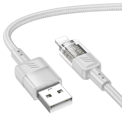 کابل لایتنینگ هوکو HOCO مدل U129 Spirit شدت جریان 2.4 آمپر 1.2 متری