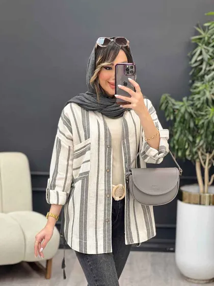 مانتو راه راه نیوشا