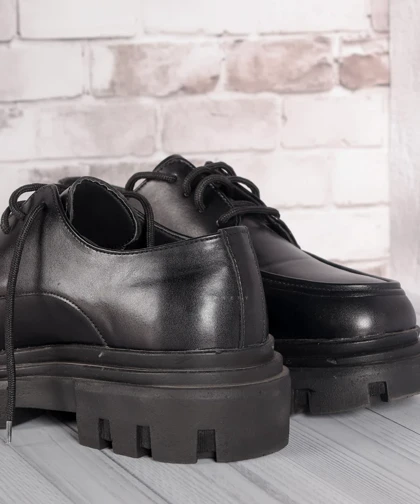 کفش لوفر چرمی و مشکی 0646