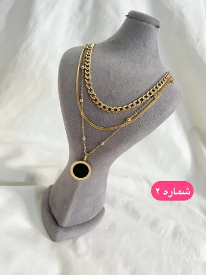 گردنبند چند لاین طرح طلا