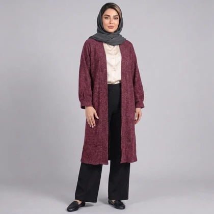 مانتو زنانه موهر بیسکویتی پاییزی