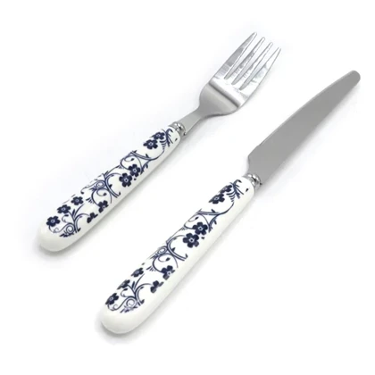 ست کارد و چنگال میوه خوری دنی هوم گل سرمه ای /A0299