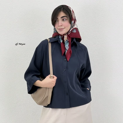 شومیز زنانه سیلک آستین دوبل | آی بولک