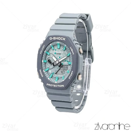 ساعت جی شاک GMA-S2100 زنانه آبی طوسی صفحه آبرنگی 106396