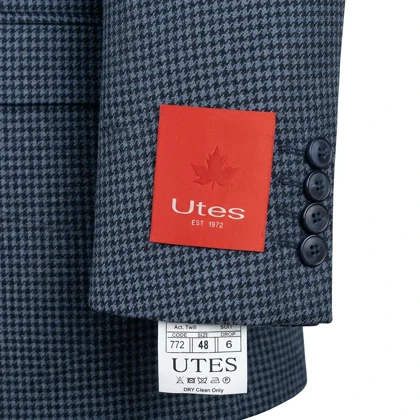 کت تک دو دکمه یقه ناچ طرح پیردوپل 2 رنگی مردانه برند Utes