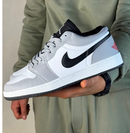 کتانی مردانه جردن 1سفید طوسی