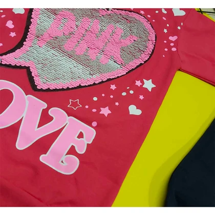 تیشرت و ساپورت پولکی دخترانه pink
