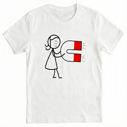 تیشرت زنانه با طرح آهن ربا ولنتاین کد 295082