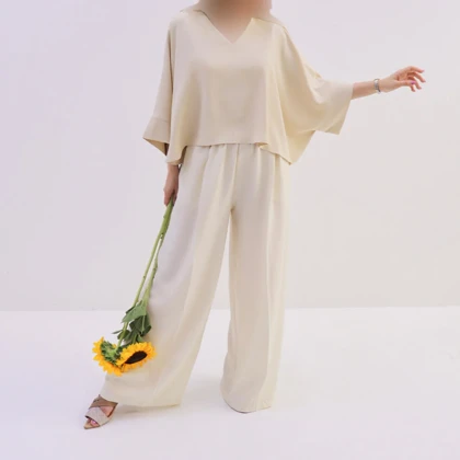 شومیز زنانه آستین کیمونو لینن بیانکا (Bianca) سین استایل