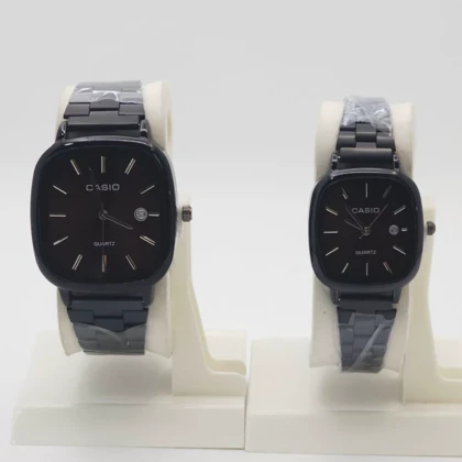 ساعت مچی ست مردانه و زنانه کاسیو اولدمانی Casio با موتور کوارتز و تاریخ دار