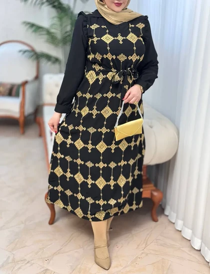 پیراهن طلاکوب ساناز 3153