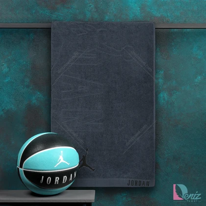 حوله ورزشی JORDAN طوسی مشکی بزرگ