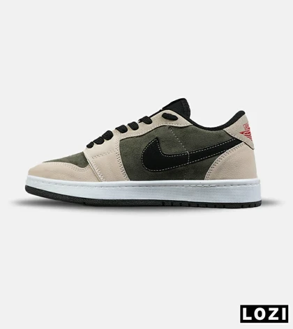 کفش کتانی مردانه کرم سبز مشکی NIKE travis scott مدل 8404