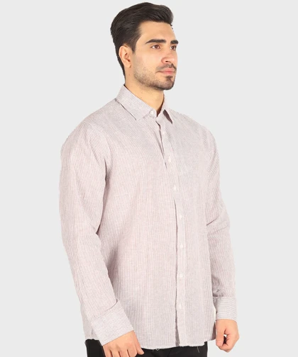 پیراهن مردانه لینن راه راه برند تیپ 5509