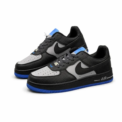 کتانی خارجی مردانه مدل جردن وان مشکی طوسی آبی NIKE(های کپی )