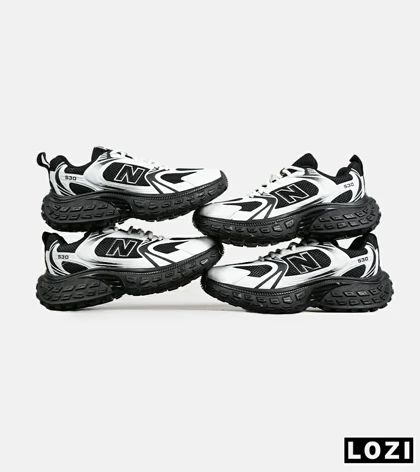 کفش کتانی مردانه و زنانه سفید مشکی NEW BALANCE 530 V02