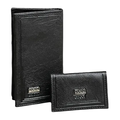 ست دو تکه کیف پول و جاکارتی مردانه چرمی gucci