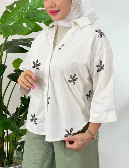 شومیز گلدوزی بهارک کد : sh1023