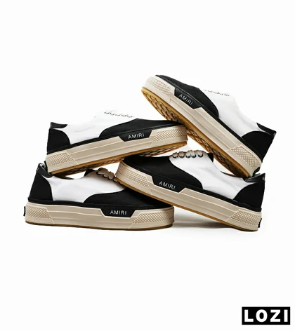 کفش اسنیکرزمشکی سفید Amiri Simple مدل 4856