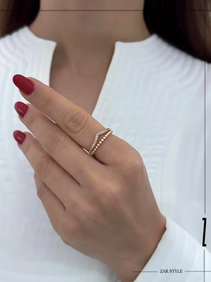 انگشتر دو لاین گوی و هفتی