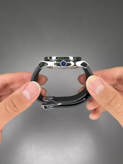 ساعت مچی اوبلو کلاسیک فیوژن اتوماتیک مشکی قاب سیلور Hublot Classic Fusion